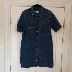 Denim Button-Up Dress